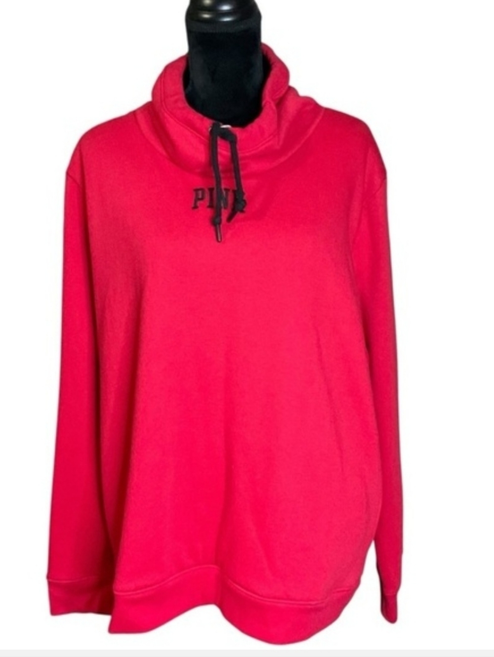 PINK Victoria's Secret Red Sweatshirt with Sherpa Lining Size XL